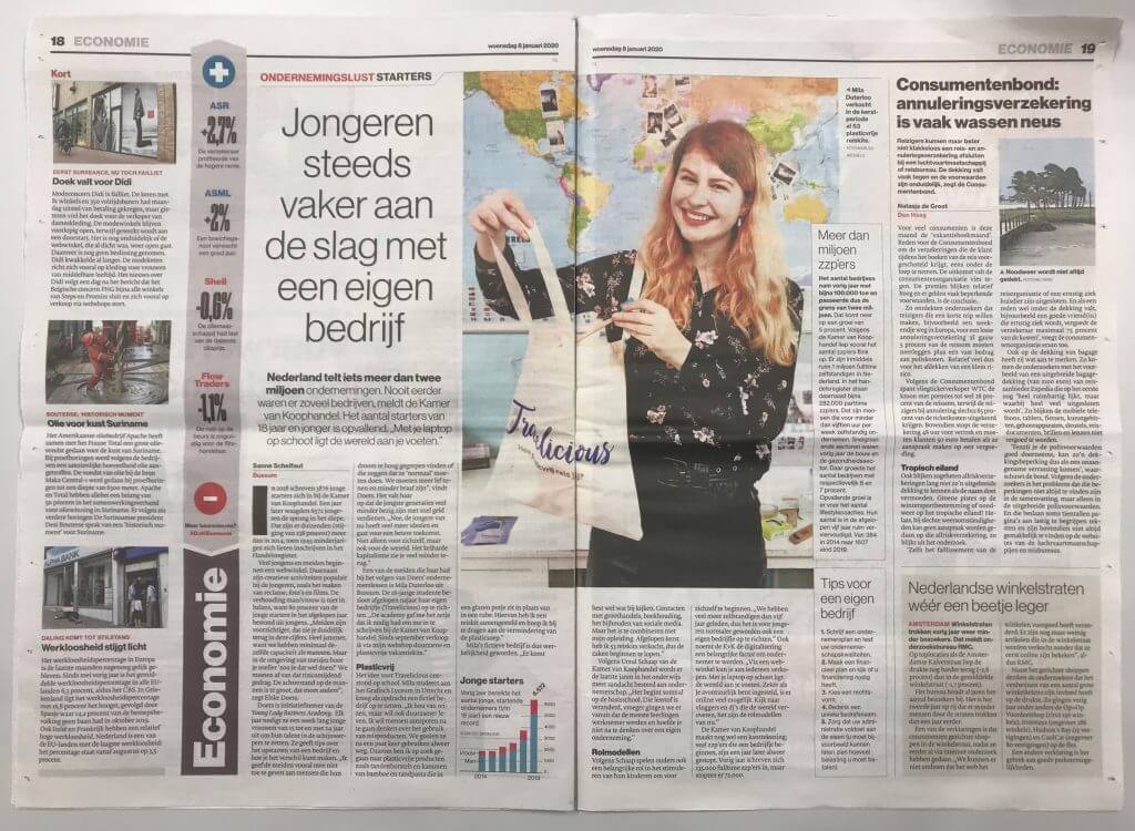 Mila Duterloo in het AD